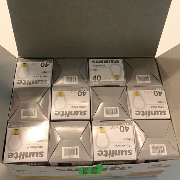 Sunlite Incandescent Appliance A15 Light Bulb 40 Watts Medium Base New Case 12 - Picture 2 of 3